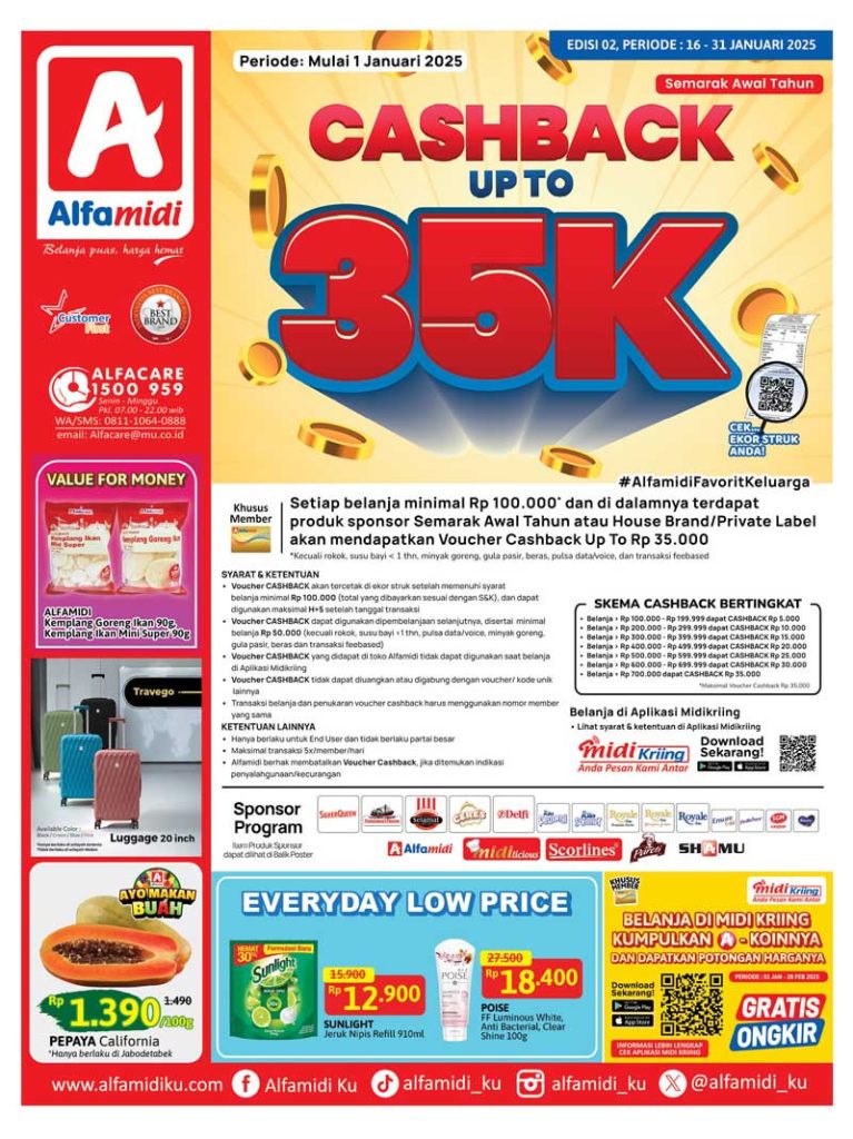 Kalalog Promo Alfamidi Periode 16 – 31 Januari 2024