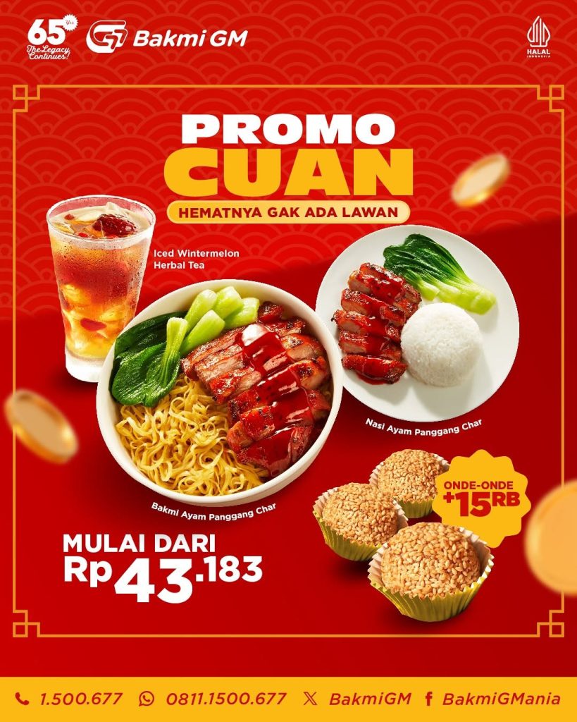 Promo Bakmi GM Cuan Mulai Dari Rp 43 Ribuan