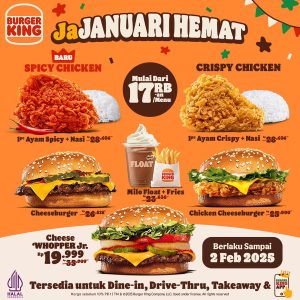 Promo Burger King JaJanuari Hemat Mulai Dari Rp 17 Ribuan