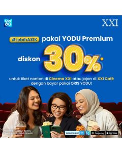 Promo Cinema XXI Diskon 30% dengan QRIS Yodu