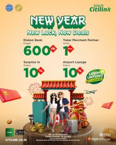 Promo Citilink Rute New Luck, New Year Diskon Bank s’d Rp 600.000