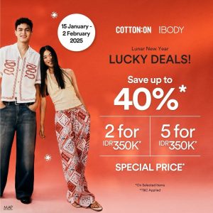 Promo Cotton On Lunar New Year Lucky Deals Diskon s/d 40% + Special Price