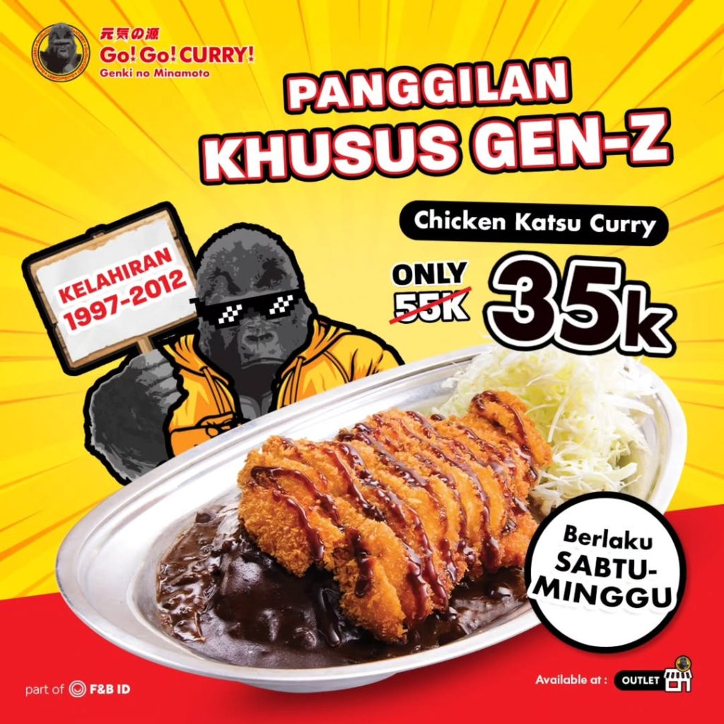Promo Go! Go! Curry Buy Khusus Gen Z Hanya Rp 35.000 Untuk Kelahiran 1997 – 2012