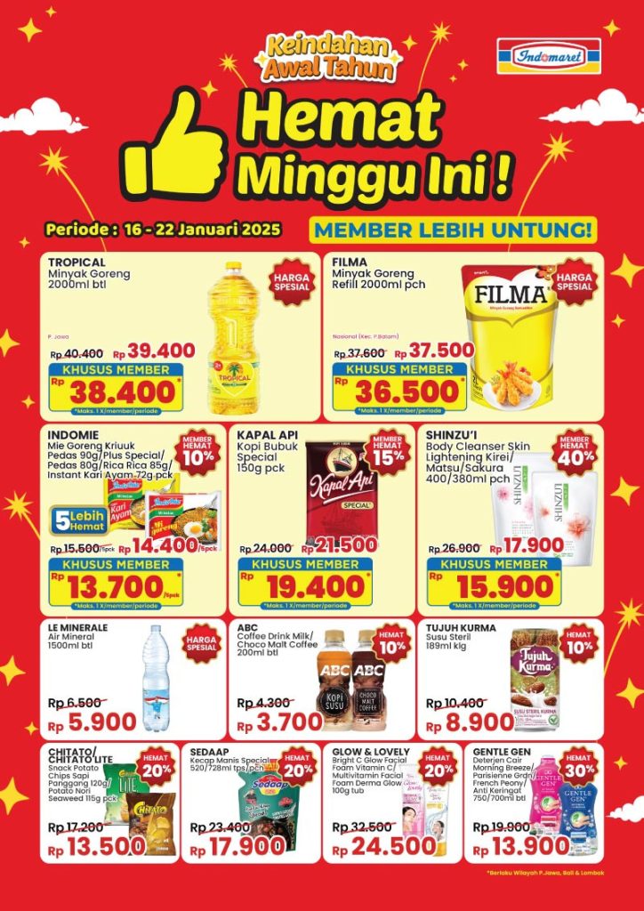Promo Indomaret Hemat Minggu Ini Periode 16 – 22 Januari 2025