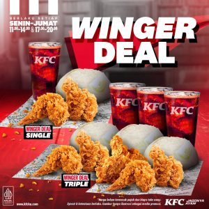 Promo KFC Winger Deal Mulai Dari Rp 20 Ribuan
