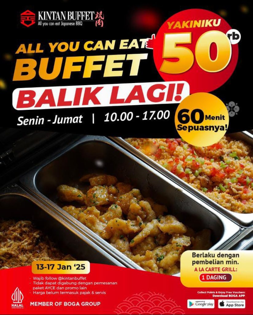 Promo Kintan Buffet & Shaburi AYCE Rp 50.000 dan Rp 99.000