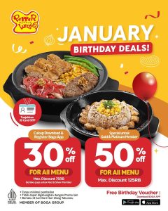 Promo Pepper Lunch January Birthday Deals Diskon s/d 50%