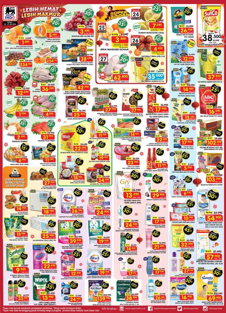 Promo Superindo JSM Periode 24 – 26 Januari 2025