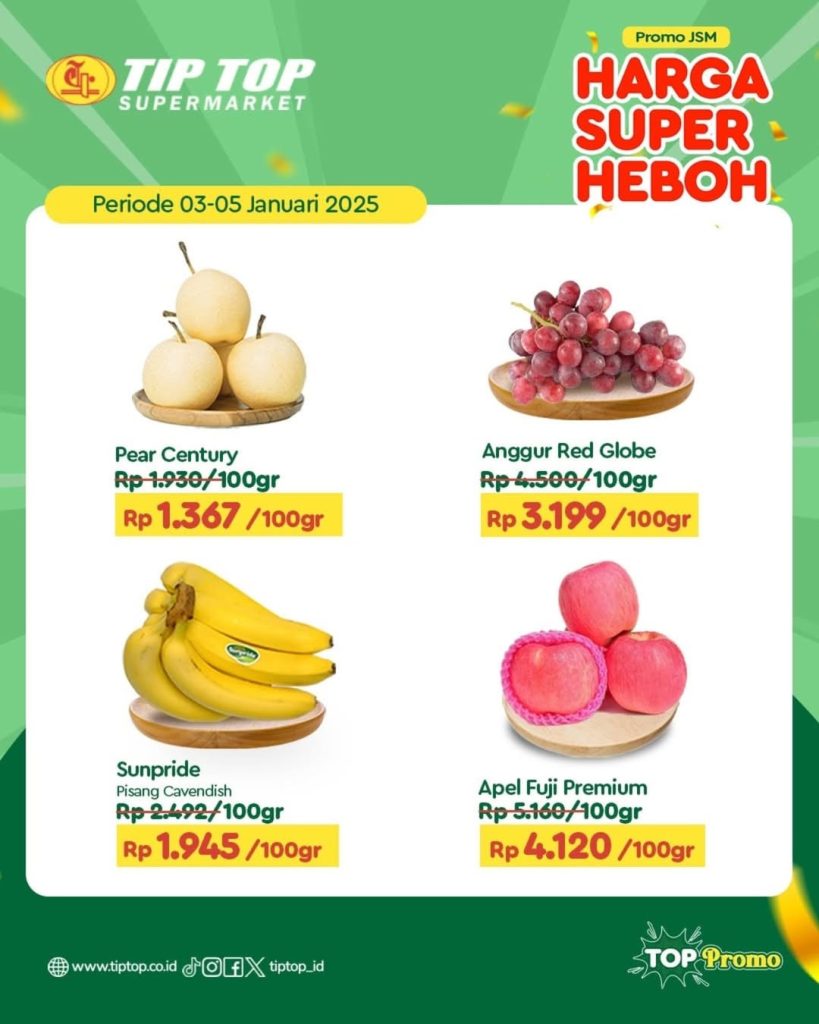 Promo Tip Top JSM Harga Super Heboh  3 – 5 Januari 2025