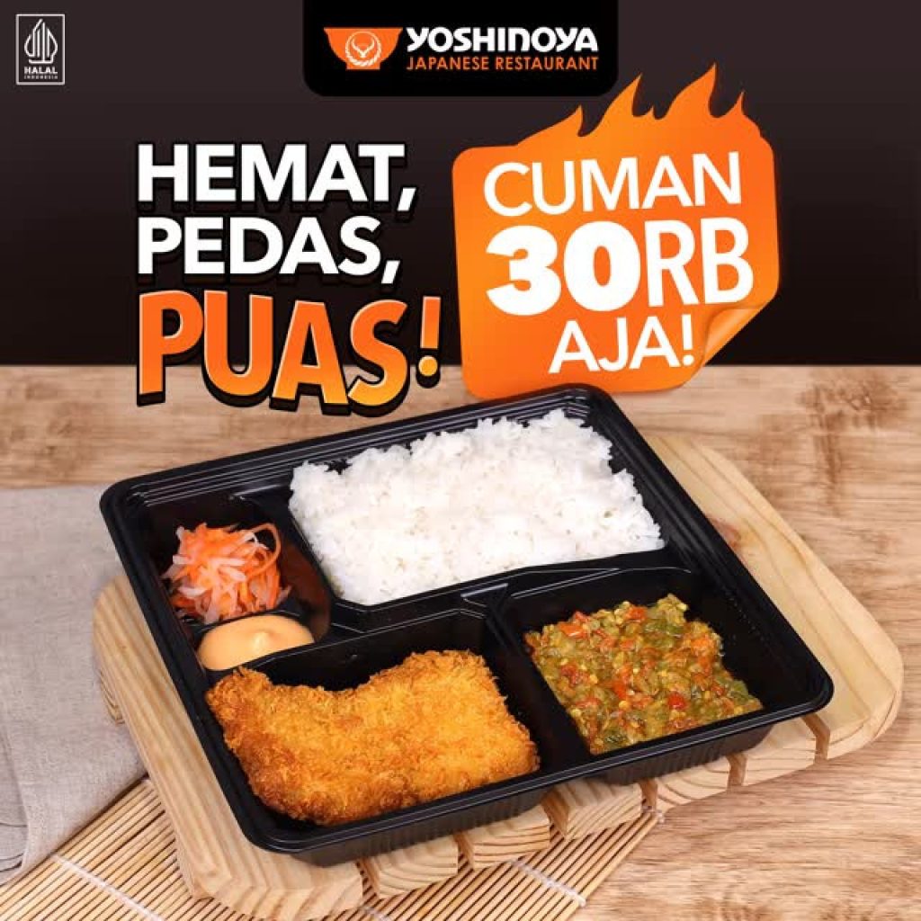 Promo Yoshinoya Hemat Pedas Puas Hanya Rp 30.000