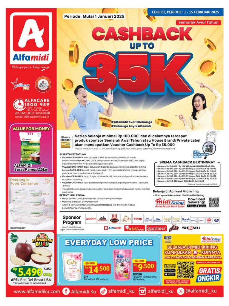 Katalog Promo Alfamidi Periode 1 – 15 Februari 2025