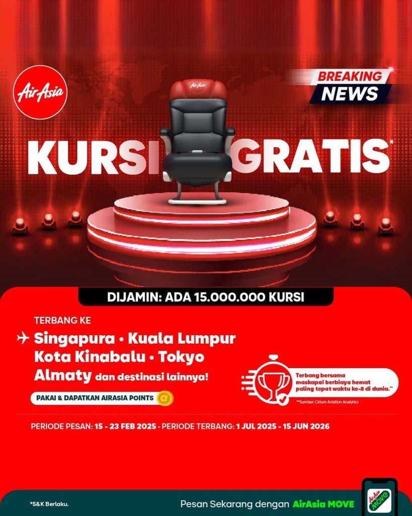 Promo AirAsia 15.000 Kursi GRATIS