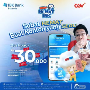 Promo CGV Cashback 30% dengan App IBK Bank
