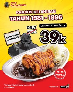 Promo Go Go Curry Chicken Katsu Curry Hanya Rp 39K Untuk Millenial