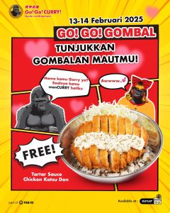 Promo Go Go Curry Go! Go! Gombal FREE Tartar Sauce Chicken Katsu Don