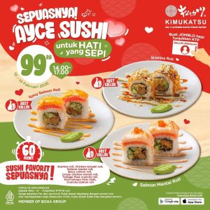 Promo Kimukatsu AYCE Sushi Hanya Rp 99K Untuk Yang “Belum Kawin”