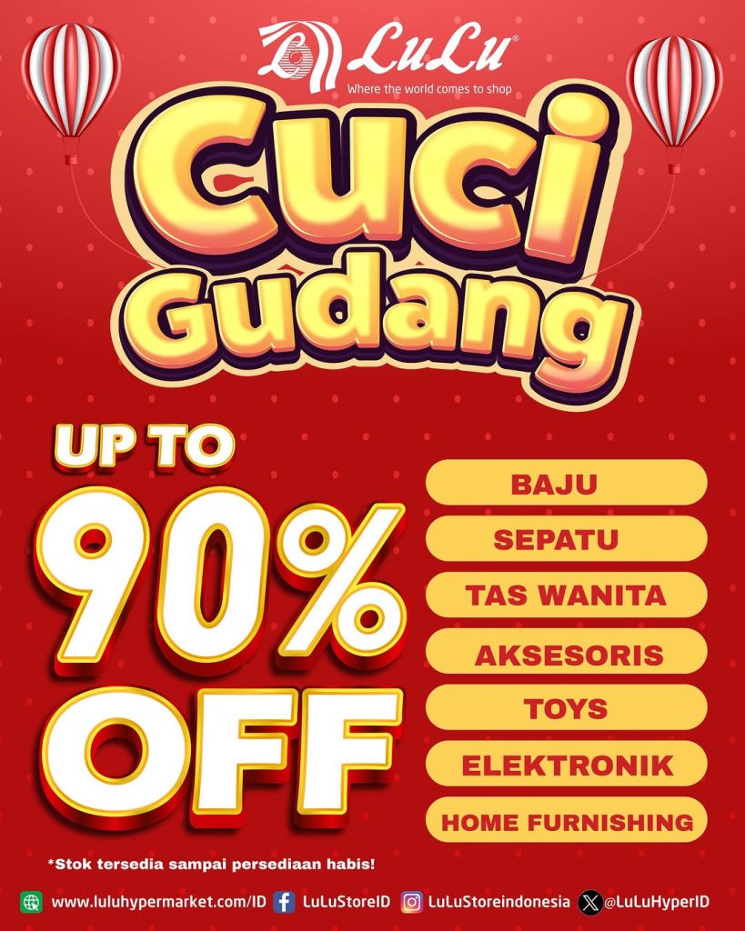 Promo Lulu Hypermarket Cuci Gudang Diskon s/d 90%