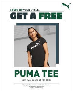 Promo Puma GRATIS T-Shirt Untuk Minimum Spending Rp 80K