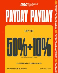 Promo Sun & Sand Sports Payday Diskon s/d 50% + 10%