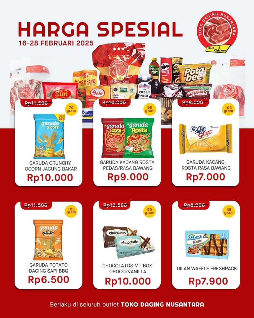 Promo Toko Daging Nusantara Periode 16 – 28 Februari 2025