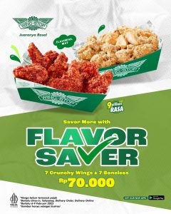 Promo Wingstop Flavor Saver 14 Ayam Rp 70.000