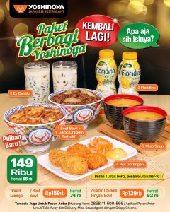 Promo Yoshinoya Paket Berbagi Berdua Hanya Rp 149K