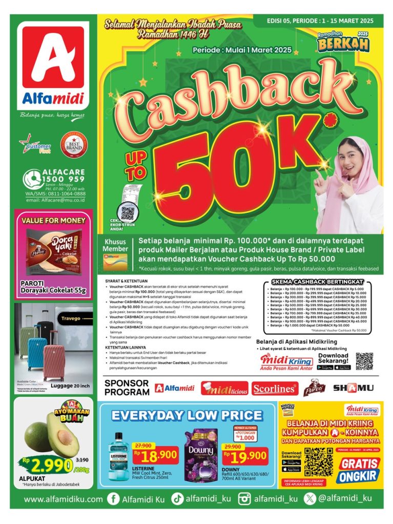 Katalog Promo Alfamidi Periode 1 – 15 Maret 2025