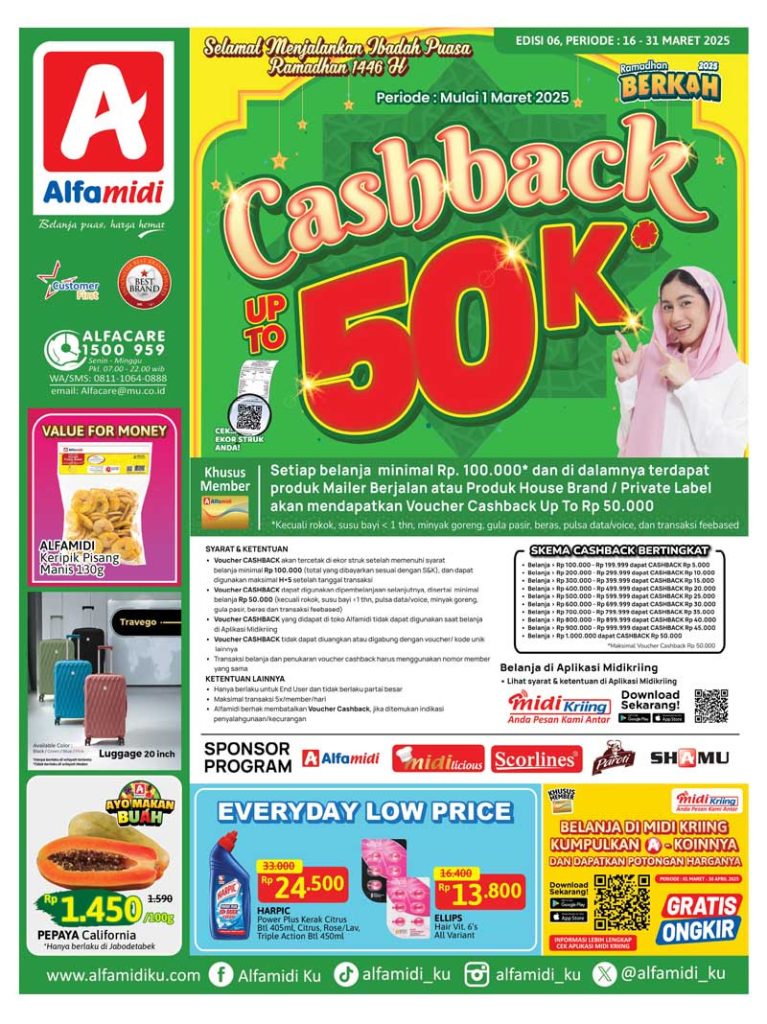 Katalog Promo Alfamidi Periode 16 – 31 Maret 2025