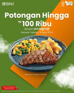 Promo Abuba Steak Potongan Harga dengan QRIS WONDR BNI