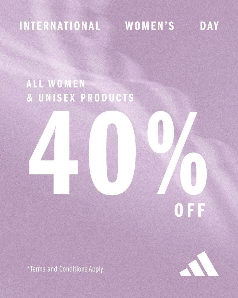 Promo Adidas International Women’s Day Diskon 40%