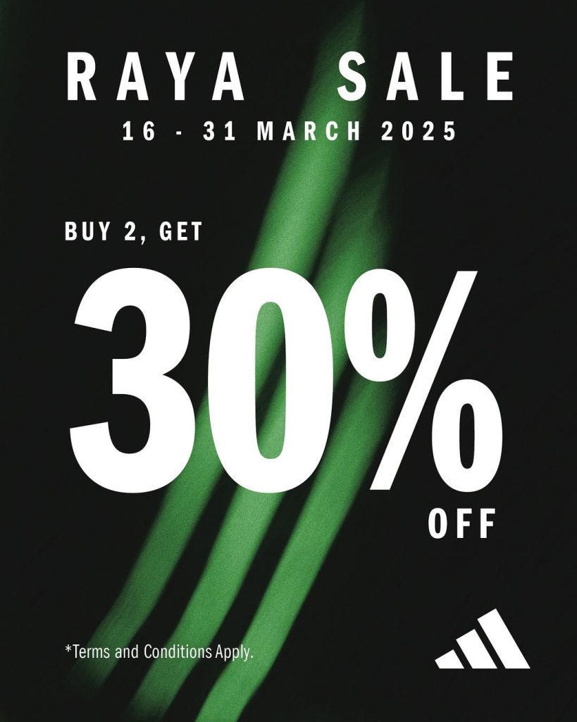 Promo Adidas Raya Sale, Beli 2 Diskon 30%