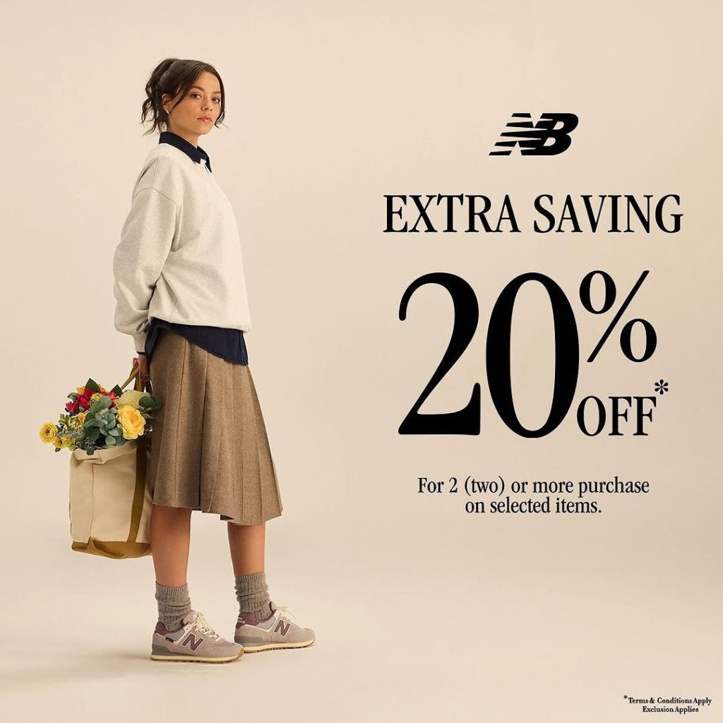 Promo New Balance Extra Saving Diskon 20% Untuk Pembelian Minimal 2 Items