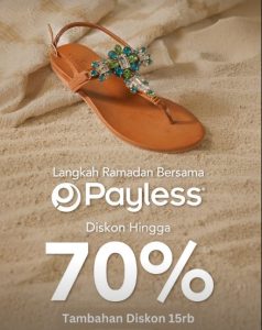 Promo Payless Diskon s/d 70% + Rp 15.000