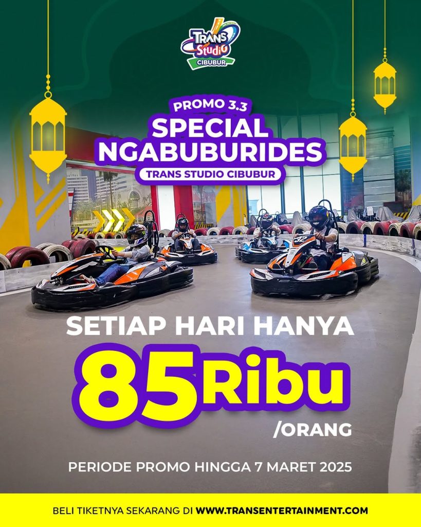 Promo Trans Studio Cibubur Spesial 3.3 Setiap Hari Hanya Rp 85k/Orang