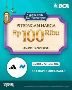 Promo Vans dan Adidas Diskon Rp 100.000 dengan QRIS MyBCA dan Paylater BCA