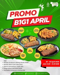 Promo Abuba Steak B1G1 April