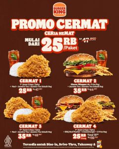 Promo Burger King Ceria Hemat Mulai Dari Rp 25.000