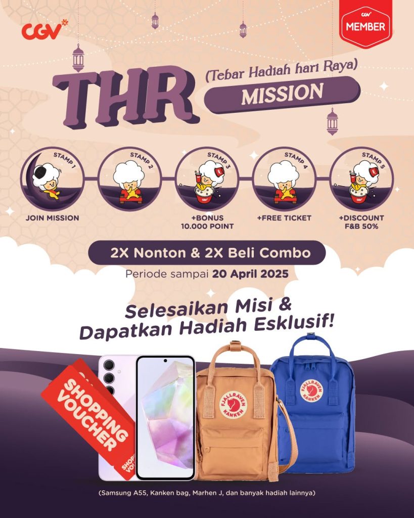 Promo CGV THR Berhadiah dengan Aplikasi CGV