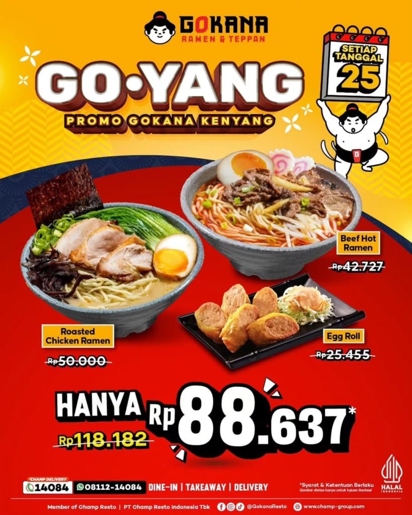 Promo Gokana Go-Yang Hanya Rp 88 Ribuan