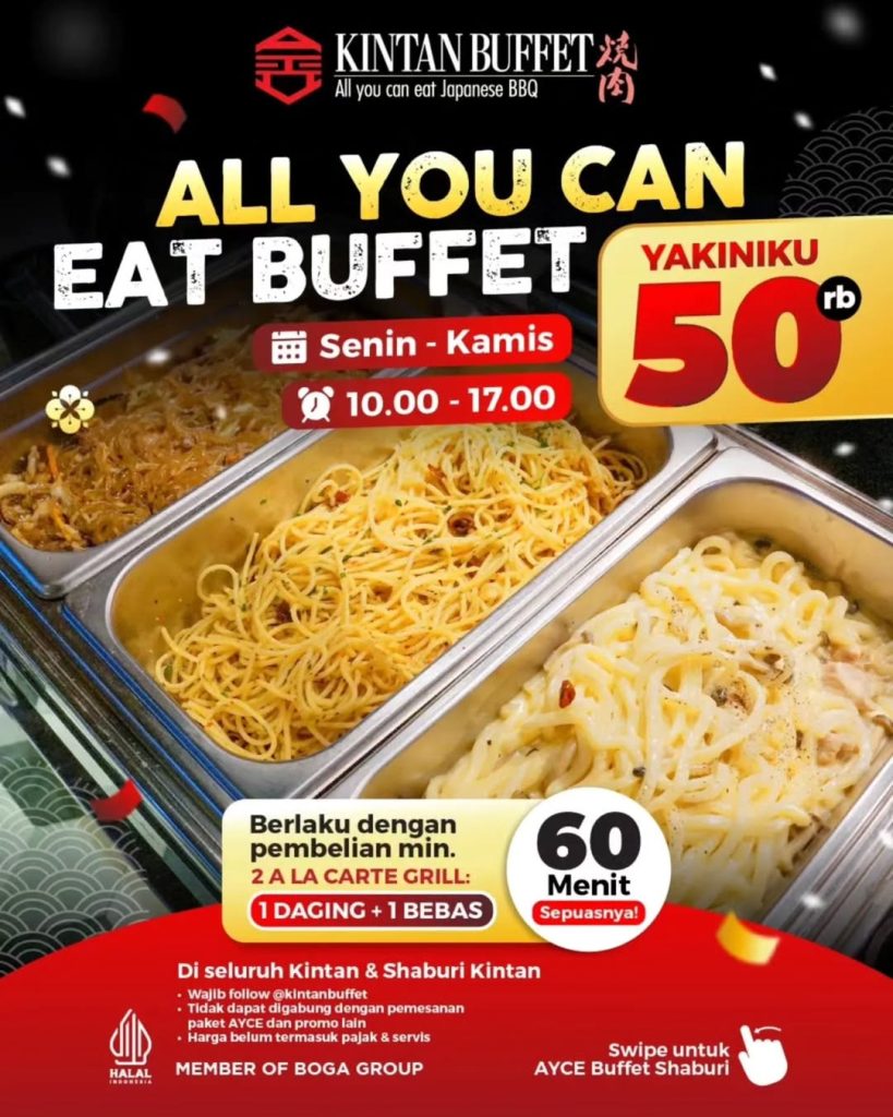Promo Kintan Buffet & Shaburi AYCE Mulai Dari Rp 50 Ribuan