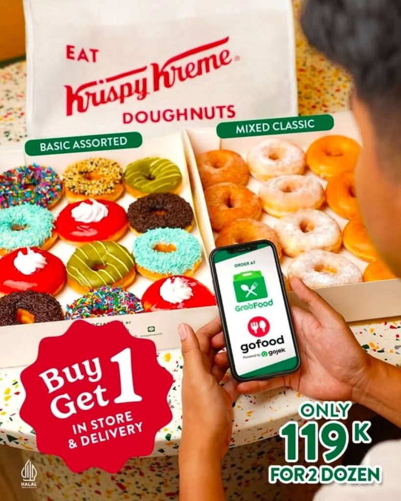 Promo Krispy Kreme Buy 1 Get 1 FREE Hanya Rp 119.000