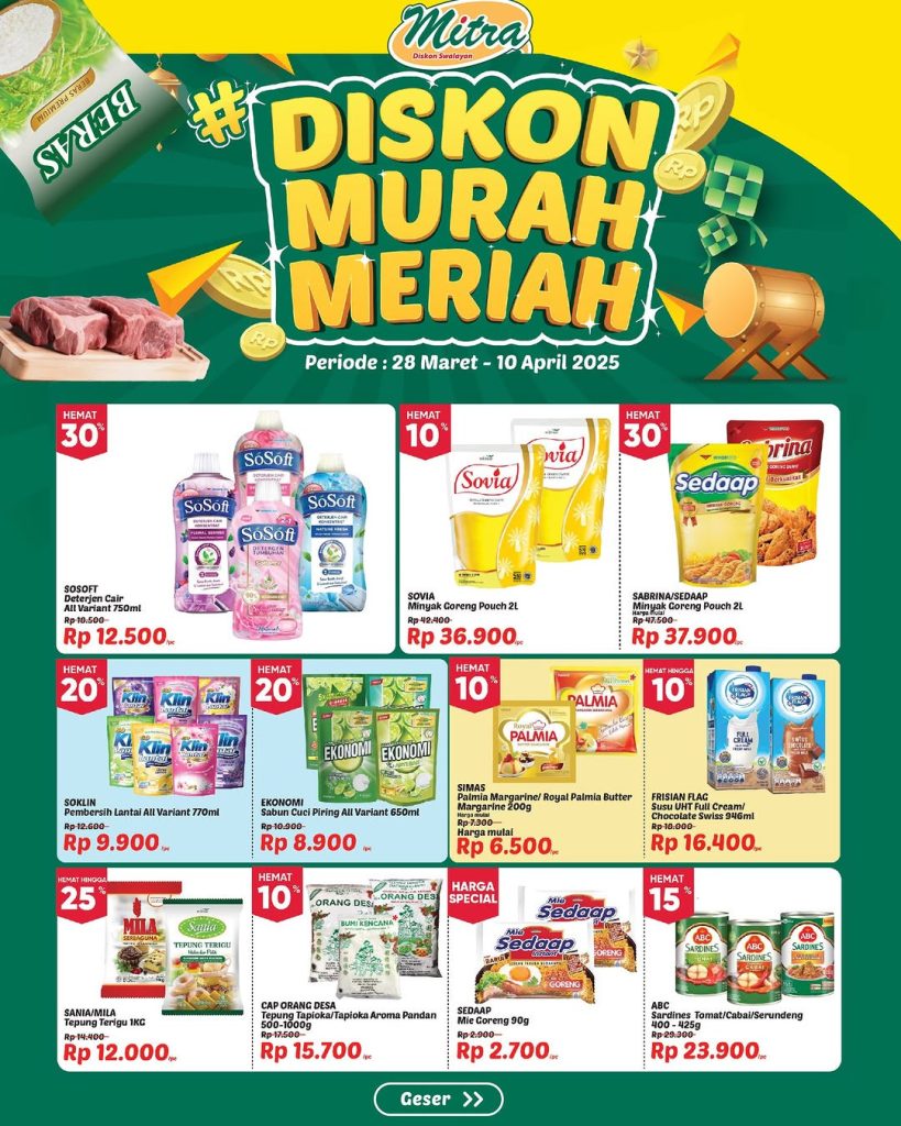 Promo Mitra Diskon Swalayan Diskon Murah Meriah 28 Maret – 10 April 2025