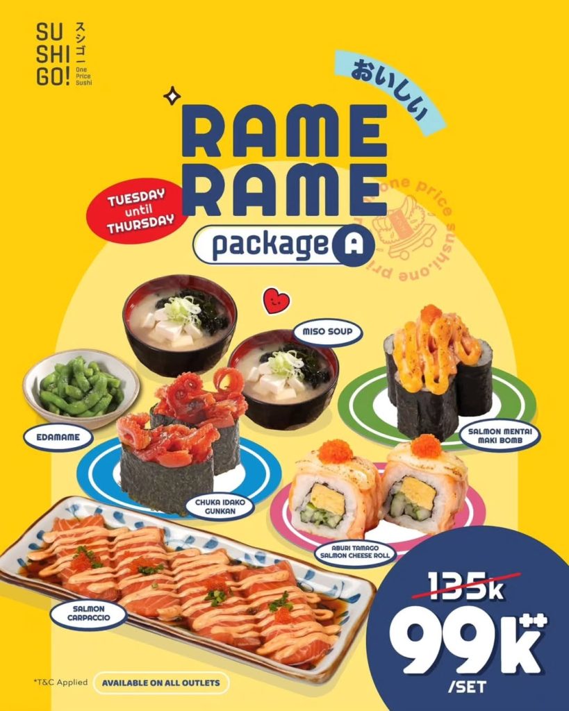 Promo Sushi Go Paket Rame Rame Hanya Rp 99K++