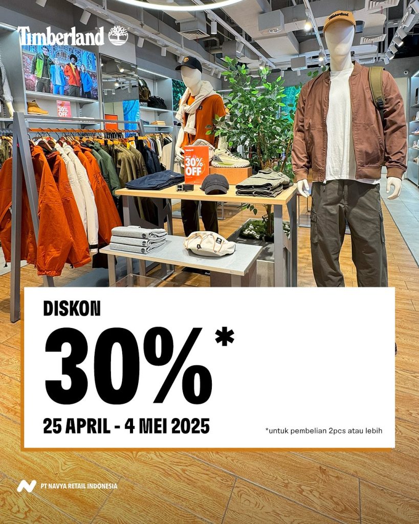 Promo Timberland Payday Beli 2 Diskon 30%