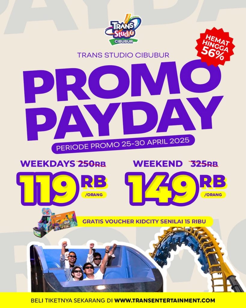 Promo Trans Studio Cibubur Payday Mulai Dari Rp 119K