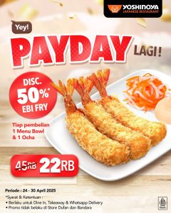 Promo Yoshinoya Payday Lagi, Ebi Fry Hanya Rp 22.000