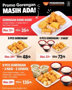 Promo Yoshinoya Spesial Gorengan Mulai Dari Rp 35 Ribuan