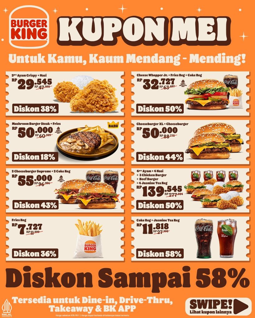 Kupon Burger King Mei 2025