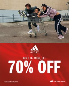 Promo Adidas Outlet Beli Minimal 3 Items Diskon 70%