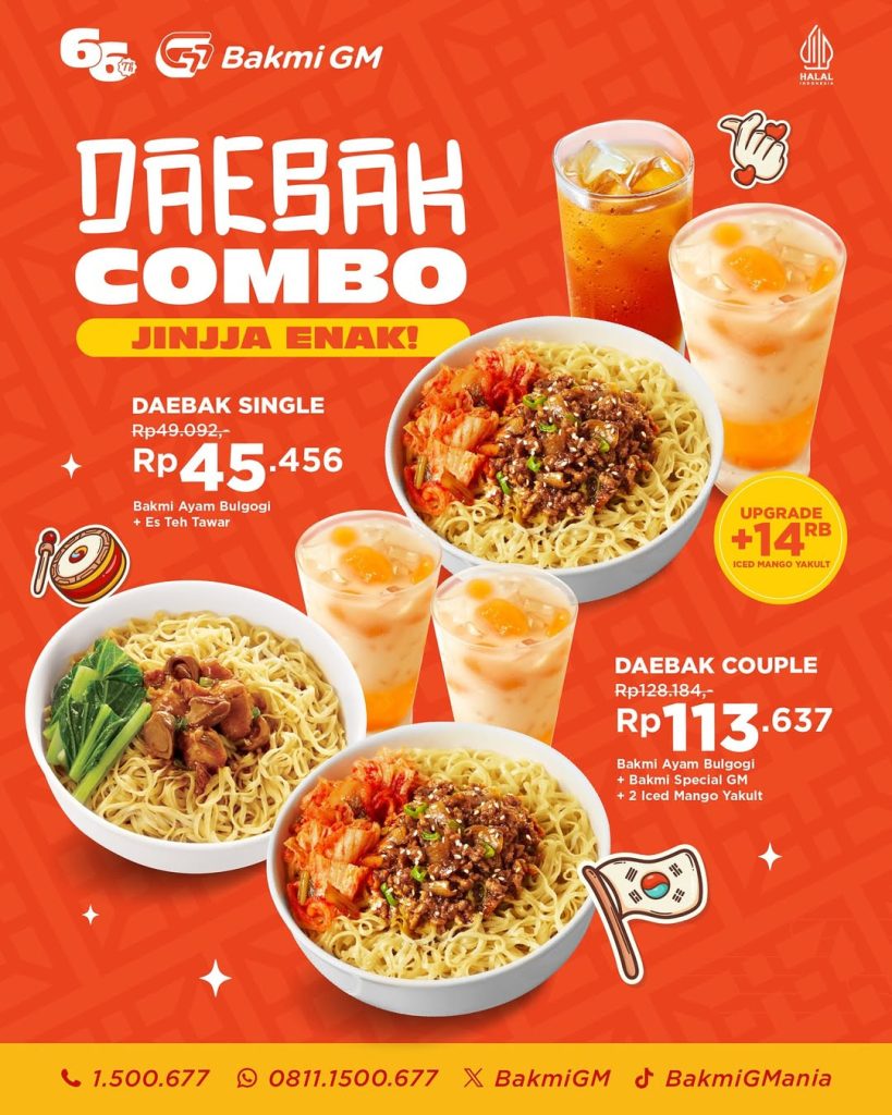 Promo Bakmi GM Daebak Combo Mulai Dari Rp 45 Ribuan